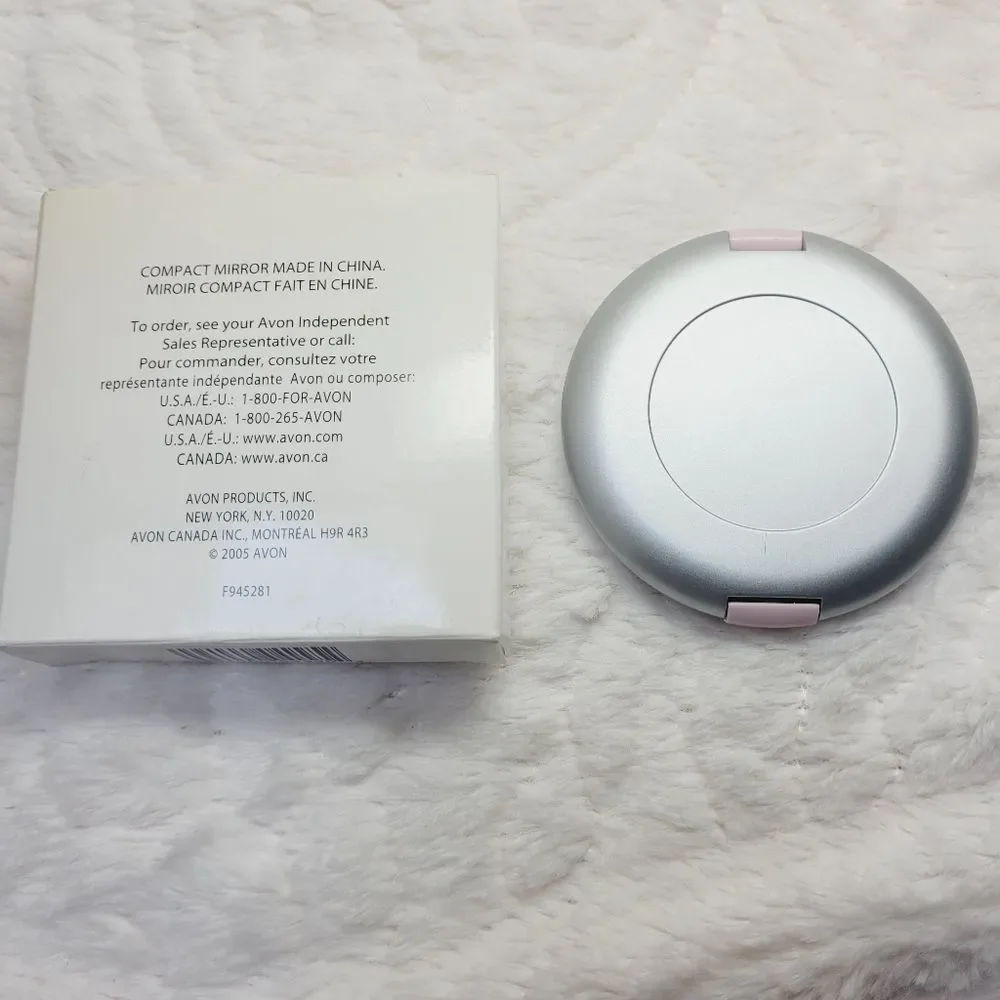 Vtg Avon 2005 Reflections Of You Double Compact Pink Mirror 3 Inch Jeweled New